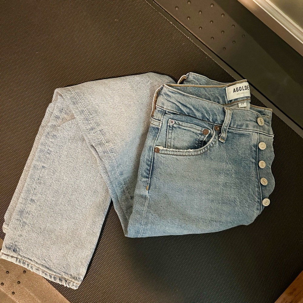 AGOLDE Riley Light Blue Jeans